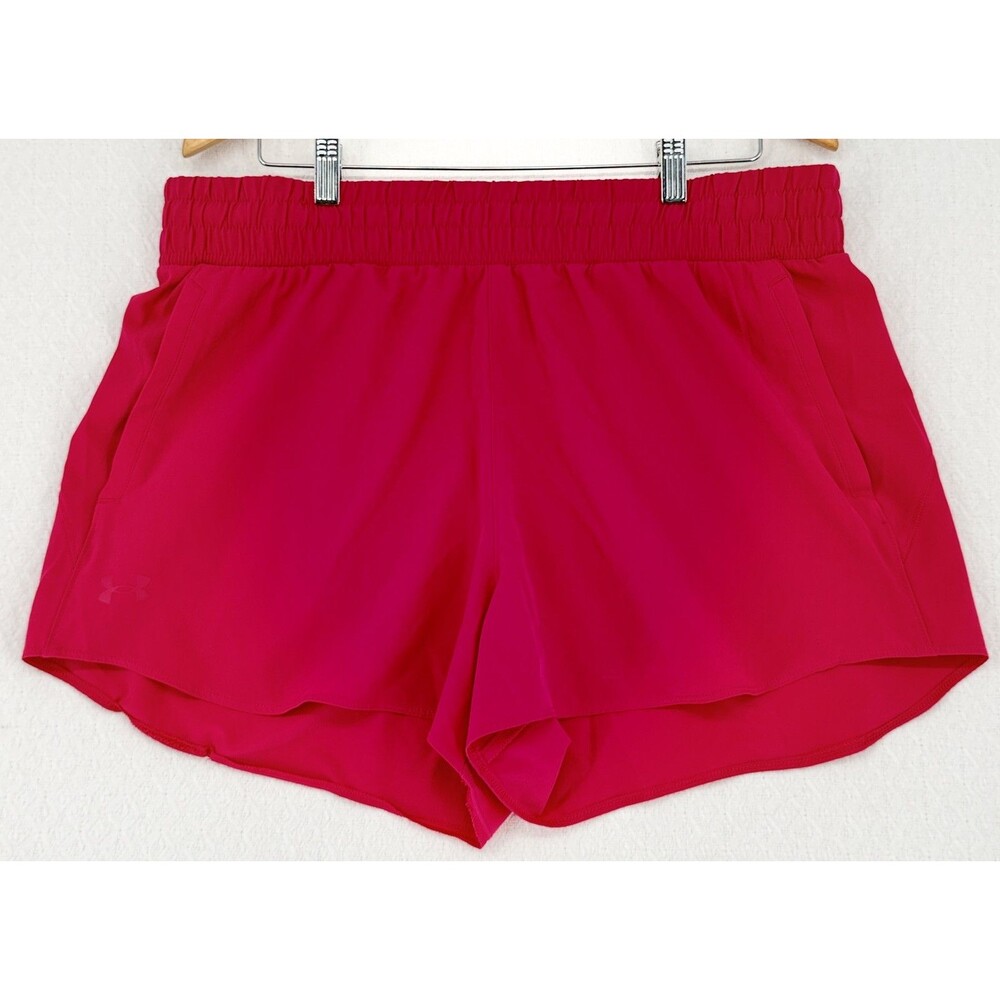 Under Armour Pink Athletic Running Shorts Elastic Waist‎ Womens XL